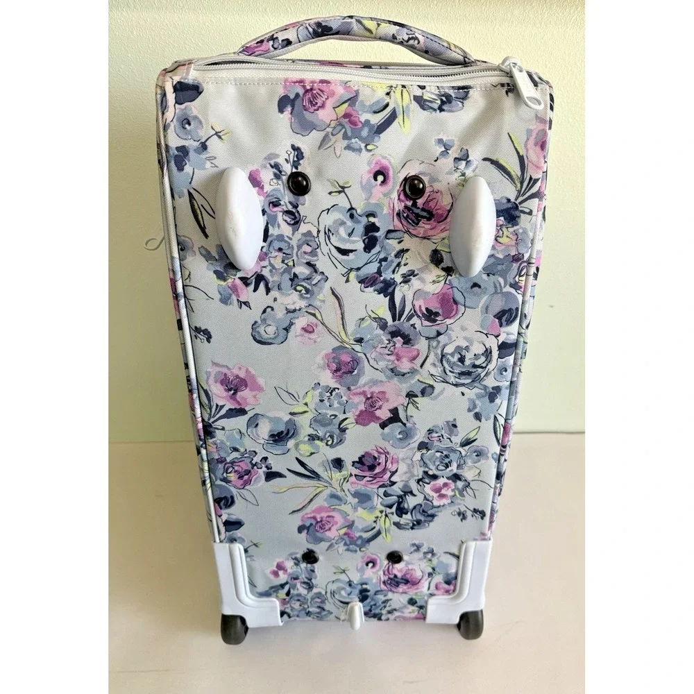 Vera Bradley Rolling Duffle Weekend Travel Bag Carry On Luggage Floral Pastel